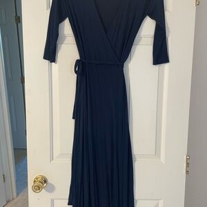 Lulu's Deep Blue Long Sleeve Dress